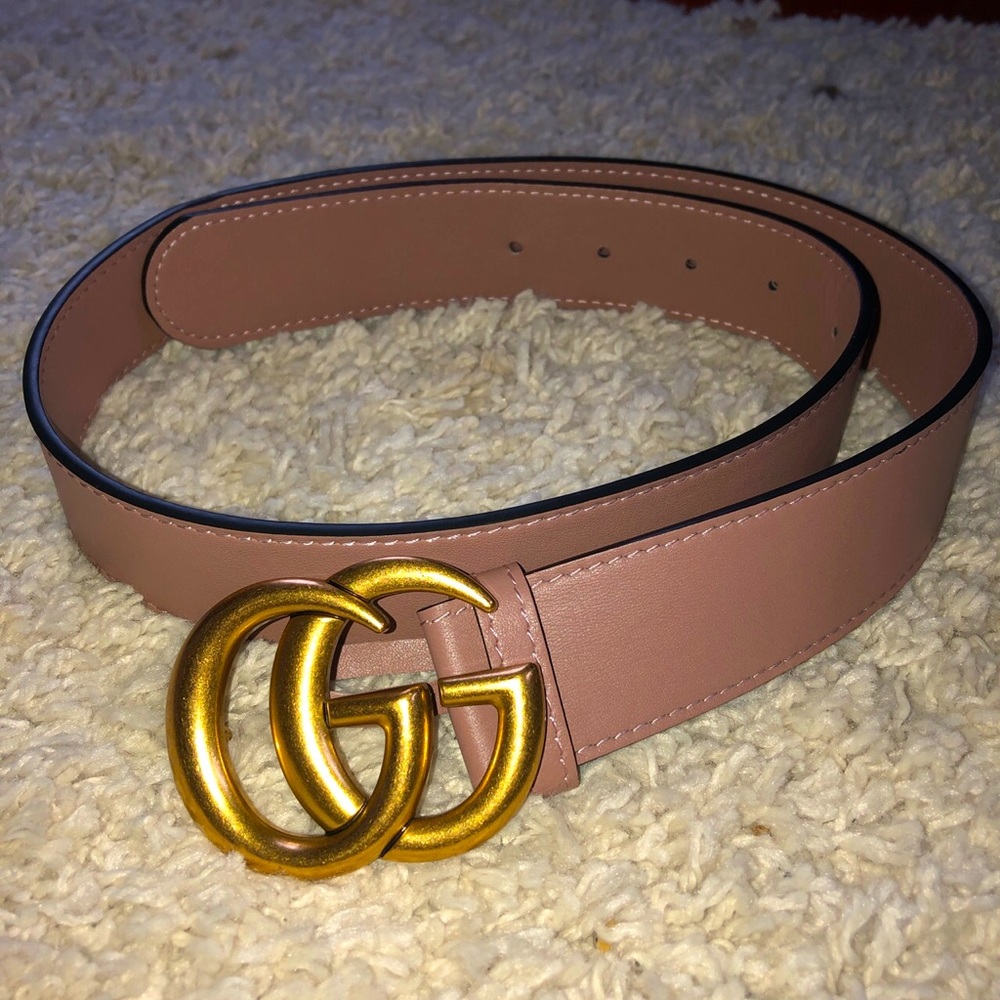 Authentic Dusty Rose Gucci Belt